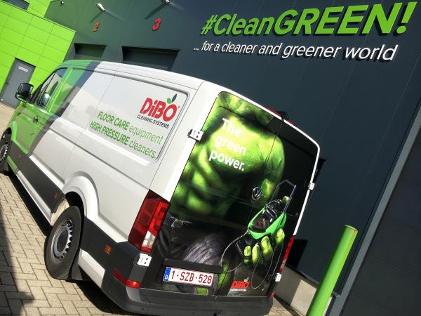 Bestelwagen DiBO Cleaning Systems #Thegreenpower
