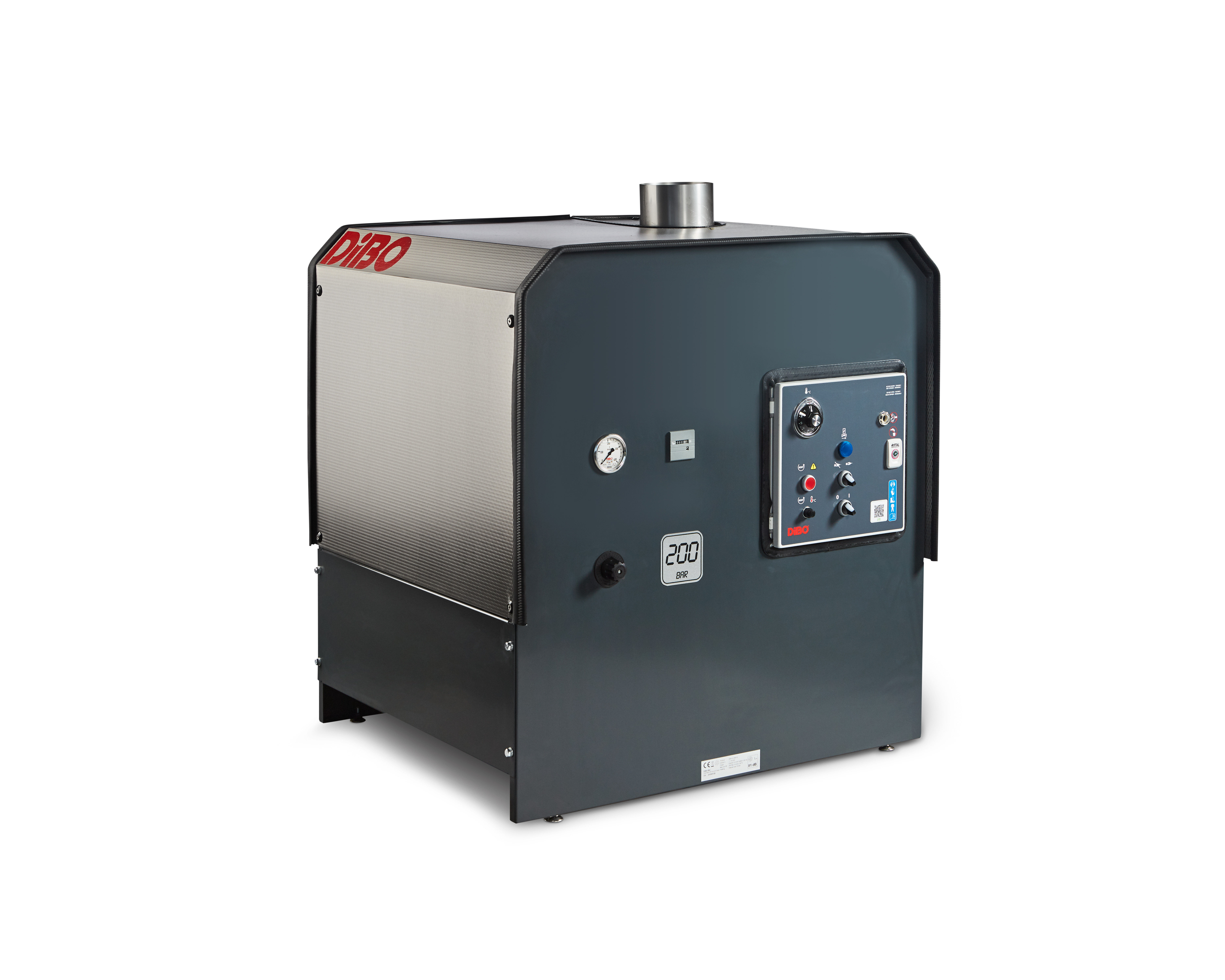 Nettoyeur haute pression à eau chaude alimenté au gaz DiBO - SBH-G avec panneau de commande actualisé.