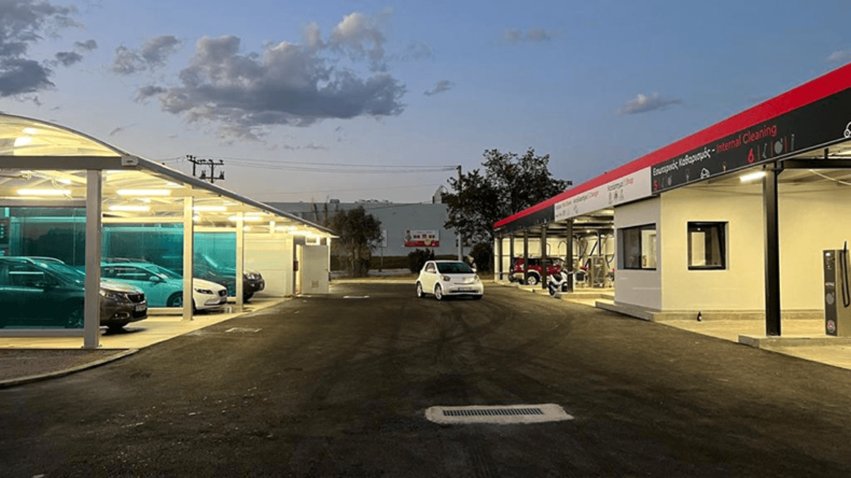 DiBO's very first selfservice car wash in Greece DiBO