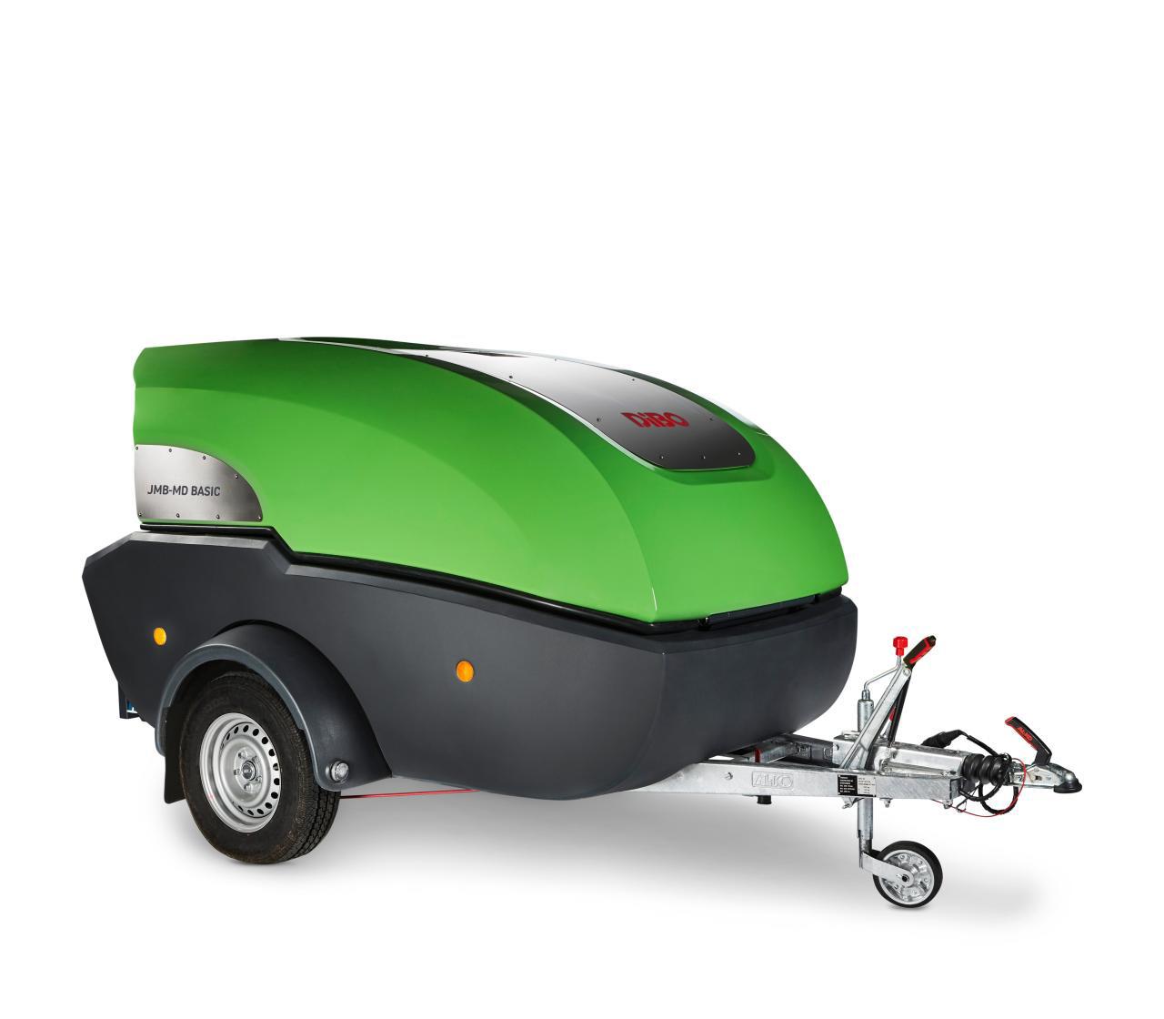 JMB-MD BASIC hogedruktrailer in zijaanzicht van vooraan