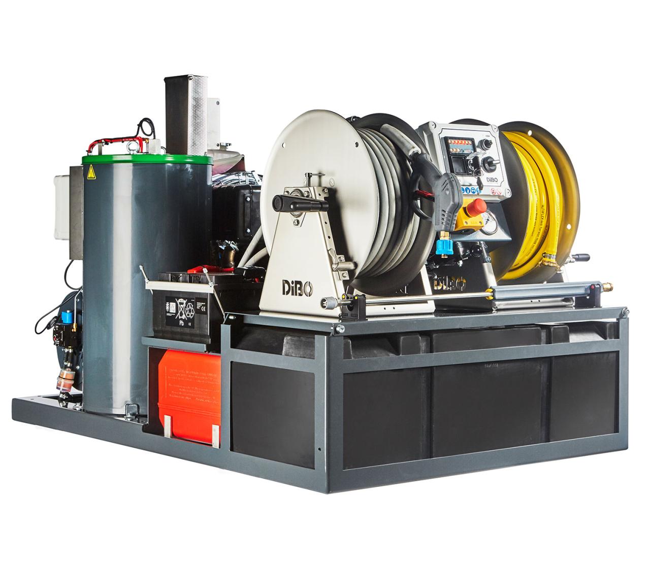 DiBO JMB-S-i-zijaanzicht op haspels en GreenBoiler-inbouw hogedruk