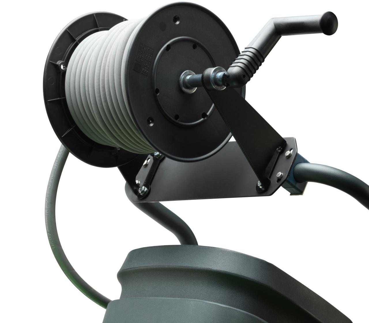 Hose reel with high-pressure hose for hot-water high-pressure cleaner - DiBO IBH-S